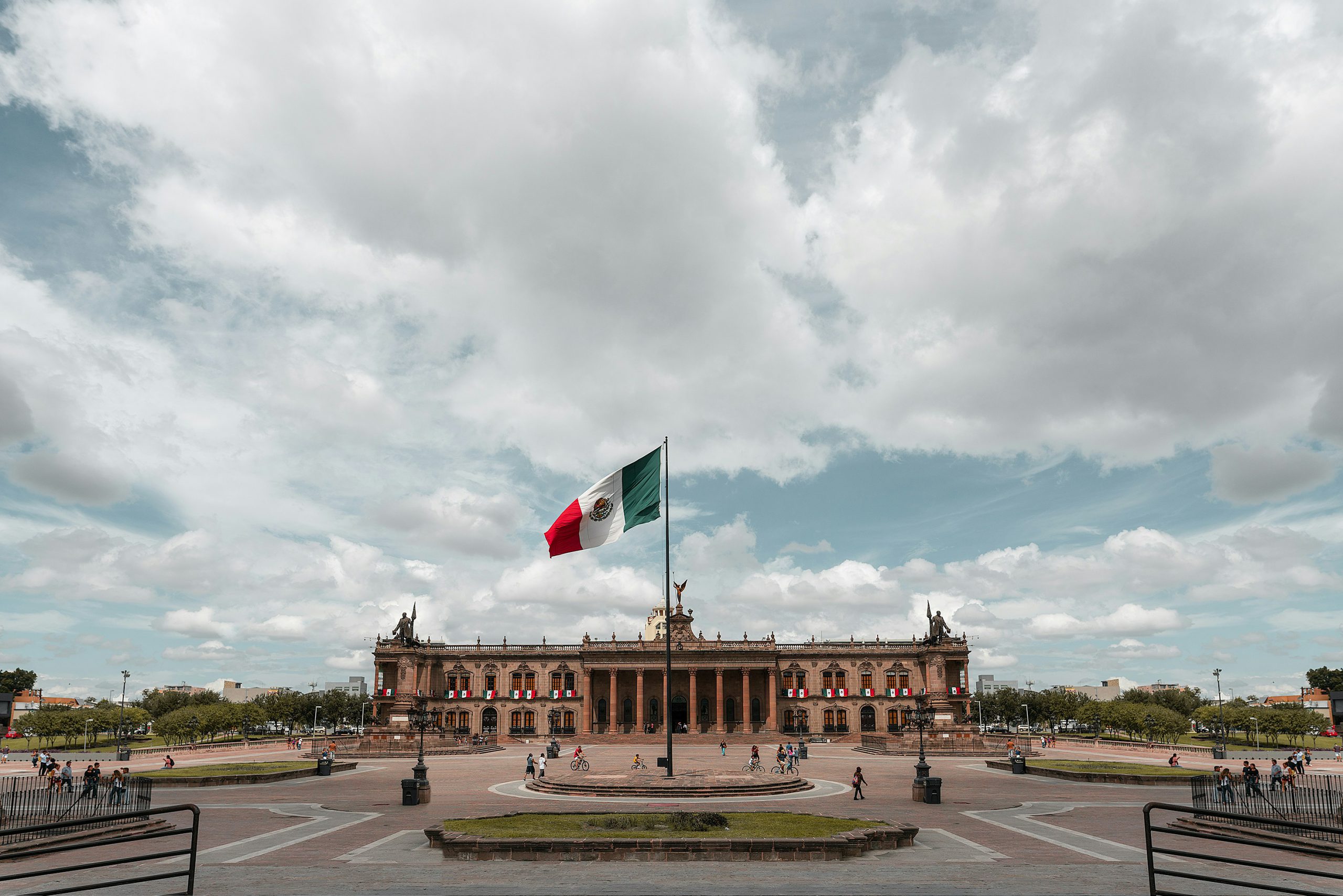 Mexican Flag in Monterey, Mexico