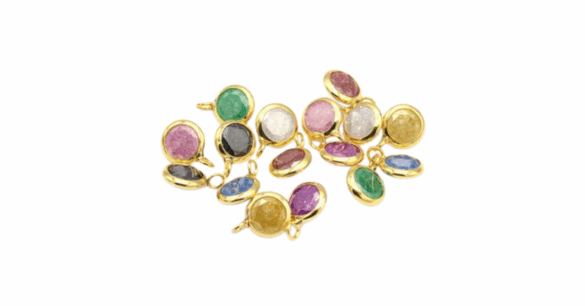 Pendants and charms with stone inlays